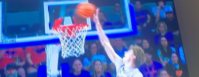 BIODAWGSPORTBOI's tweet photo. What’s also incredible is that the offensive goaltending call was likely correct. That ball is still 110% over the cylinder. You go back and review it and somehow find indisputable evidence it was not. I simply do not see how that was overturned. @SECOfficiating @UGASPIKESQUAD @BracketNky @UGAHoopsMafia @JBRBracketology @CBKReport @GrahamCoffeyDC @jontweetssports If y’all agree Help blow this up I at least think we deserve an explanation.