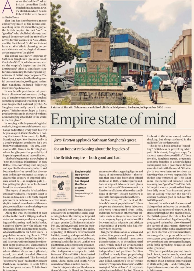 Sathnam Sanghera (@sathnam) on Twitter photo Historian Jerry Brotton on #Empireworld in the physical <a href="/FT/">Financial Times</a> today. It's amazing when, after years and years of toil, in the face of relentless and sometimes organised hostility, someone really gets your work. linktr.ee/empireworldsat… Historian Jerry Brotton on #Empireworld in the physical <a href="/FT/">Financial Times</a> today. It's amazing when, after years and years of toil, in the face of relentless and sometimes organised hostility, someone really gets your work. linktr.ee/empireworldsat…