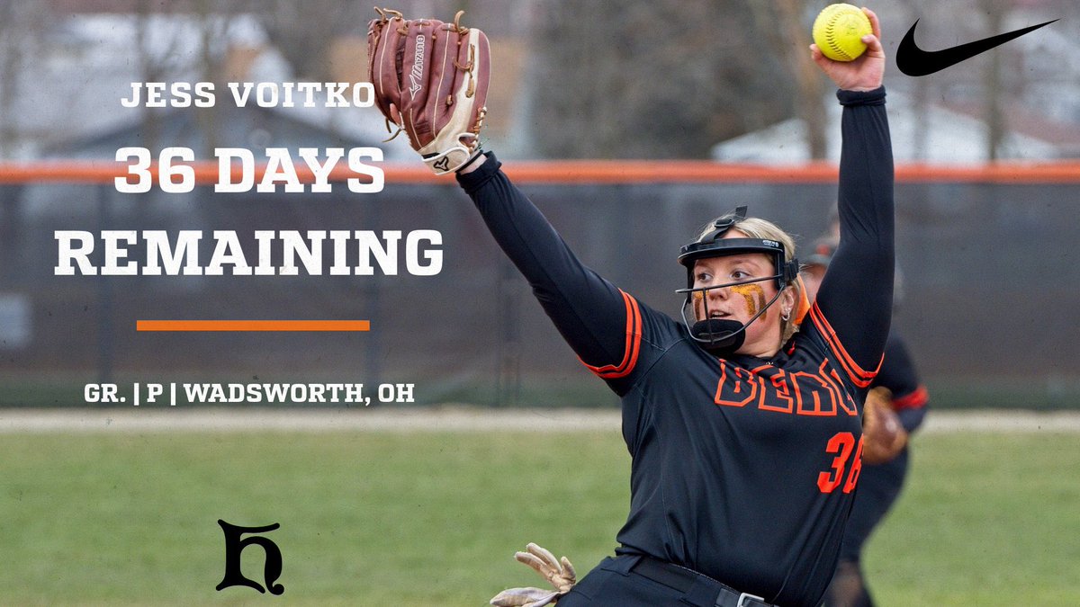 HUsoftball's tweet photo. 36 days until game day featuring Jess Voitko! #GoBerg https://t.co/VZKUhZeVP5