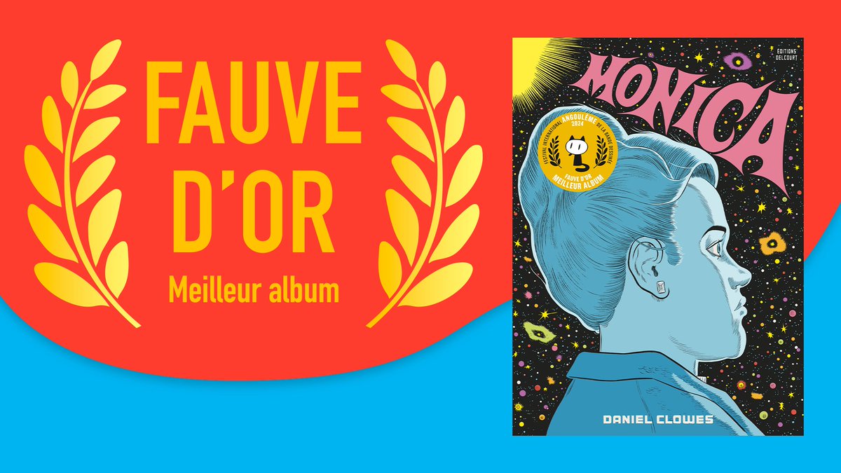 FAUVE D’OR - MEILLEUR ALBUM👇 Le Fauve d’Or - Meilleur Album du #FIBD2024 est attribué à… “Monica” de @danielclowes chez @DelcourtBD. 🥳 Traduction de Jacques BINSZTOK