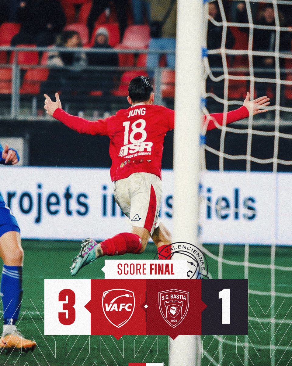 VAFC's tweet image. 🏁 𝑽𝑰𝑪𝑻𝑶𝑰𝑹𝑬 𝑨̀ 𝑳𝑨 𝑴𝑨𝑰𝑺𝑶𝑵 😍

Qu'est-ce qu'il fait plaisir ce succès au Stade du Hainaut, avec la manière face au @SCBastia ! Merci pour le soutien, on continue 🫡

#VAneRenonceJamais 🔴⚪️

3️⃣ - 1️⃣ #VAFCSCB