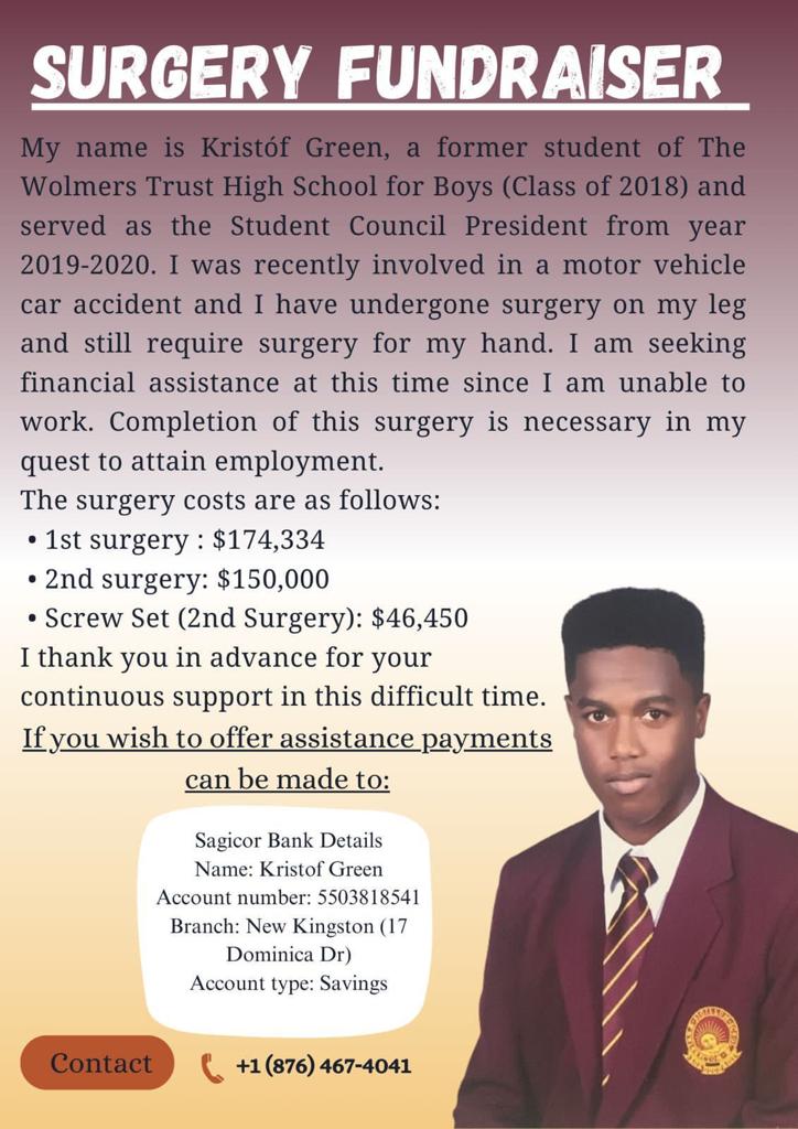 Twitter peeps I am seeking your assistance.This is an urgent appeal to help a promising youngster. $100000 is pledged. He is in need of a further $270 thousand dollars. Any 'likkle amount will help.If you have or able to pledge,please inbox info and he will be alerted.