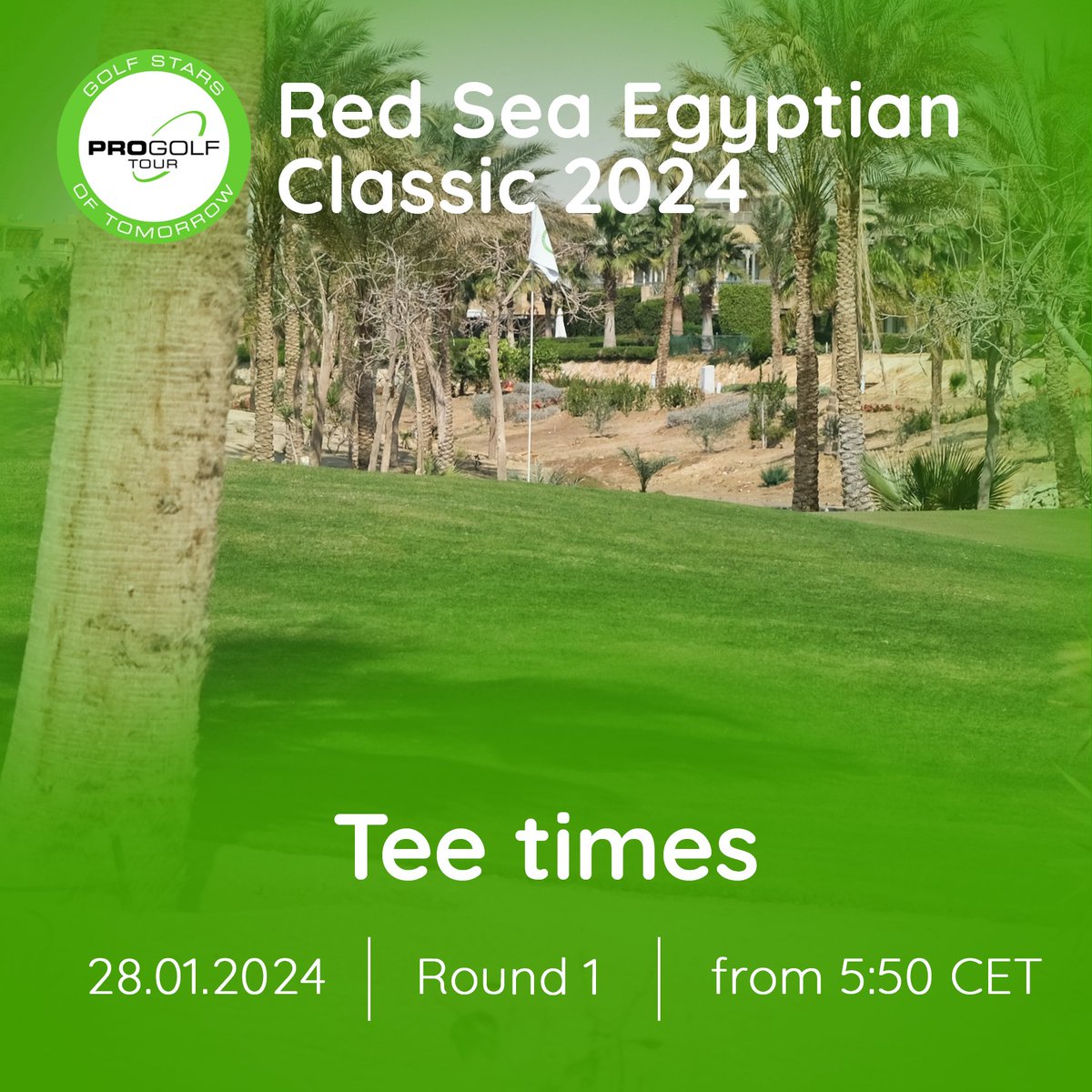 The protagonists on the Pro Golf Tour didn't have much time to take a deep breath. 
Stage 2 of the Egypt Swing is already scheduled for tomorrow. The Red Sea Egyptian Classic 2024 will take place at the Ain Sokhna Golf Club. 
Click here for the tee times: tinyurl.com/s76uj94b