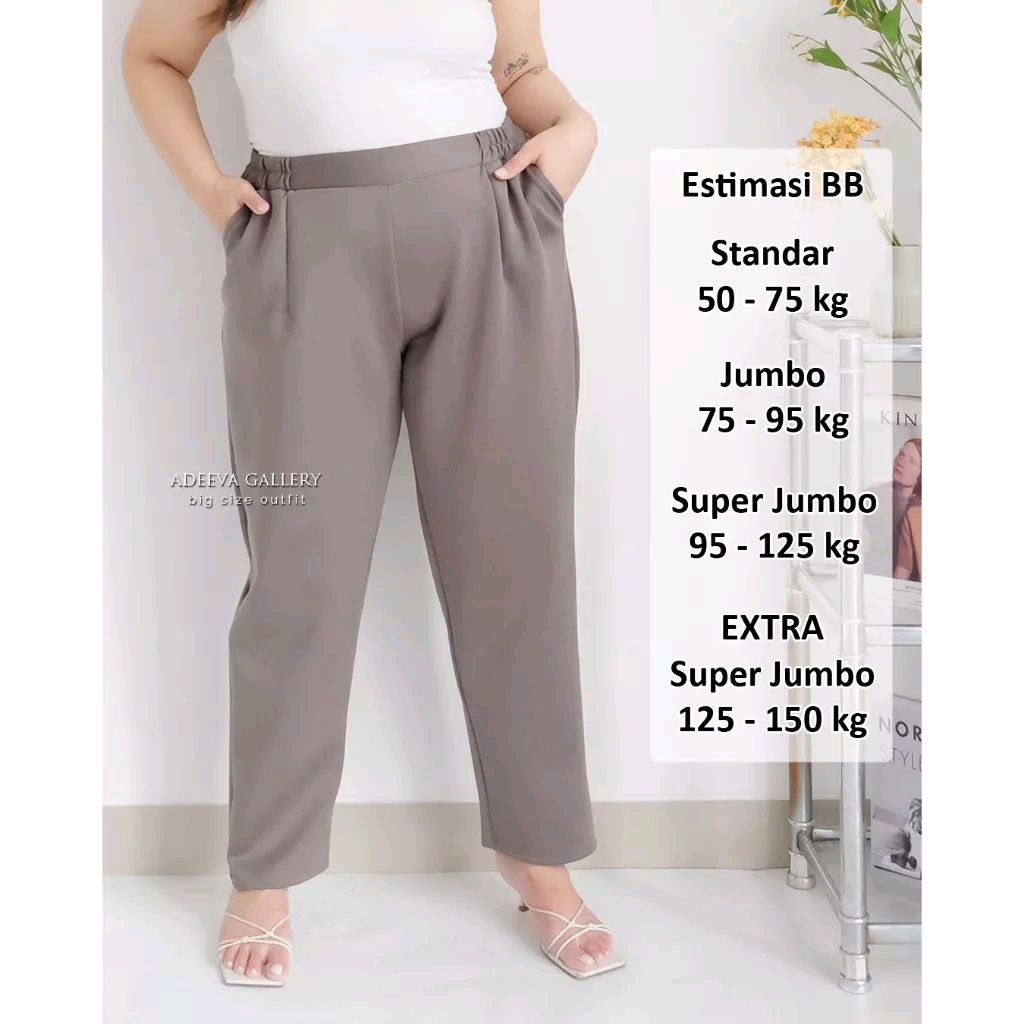 alfa_686's tweet photo. Celana scuba premium jumbo 🥰 sebagus itu woii buat kerja buat jalan-jalan buat nongkrong cocok banget. Fyi aku bb 88 tb 165 🌟 Cek ADEEVA Cassandra Pants Celana Scuba Jumbo dengan harga Rp64.900. Dapatkan di Shopee sekarang! https://t.co/oHAytzXi7s https://t.co/VxDexB1lbh