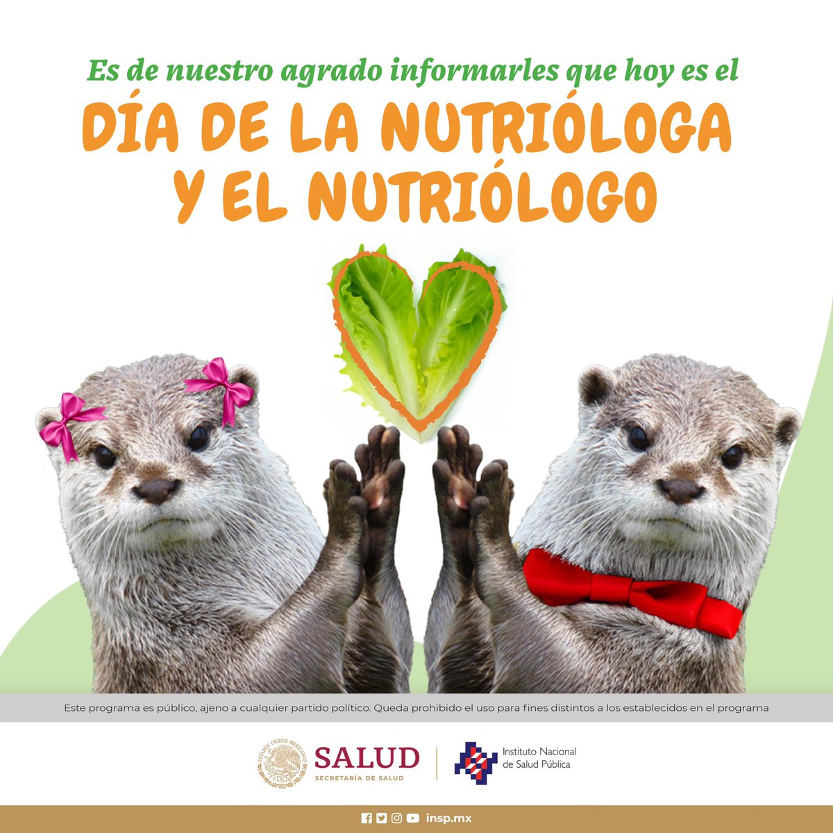 ¡Muchas felicidades a todas las nutriólogas y los nutriólogos! 
Gracias por su trabajo en la clínica, en la educación, en el deporte, en la consulta privada, en la industria, en la investigación, en la salud pública y mucho más...
#diadelnutriologo