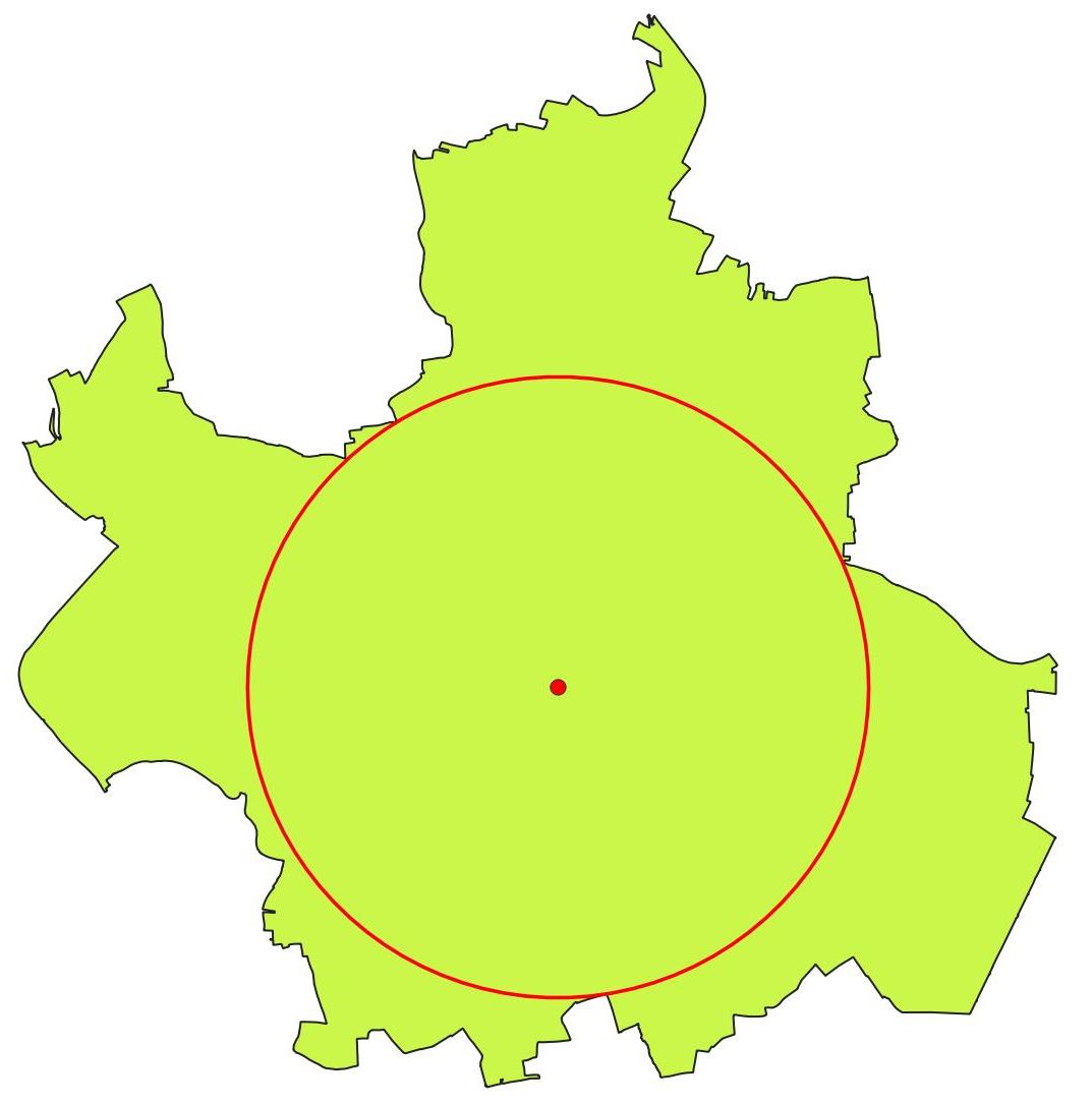 JWiegetritt's tweet photo. (08-1) Der größte Innenkreis (#GrIR) bzw. der "Pol der Unerreichbarkeit" der Stadt #Regensburg hat einen Radius von 3.560 m und berührt die Stadtgrenze an drei Stellen. #Pylone #Radtour #Fahrrad #MPVDV #QGIS https://t.co/SfqLiNFGQb