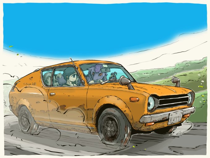 「driving outdoors」 illustration images(Latest)