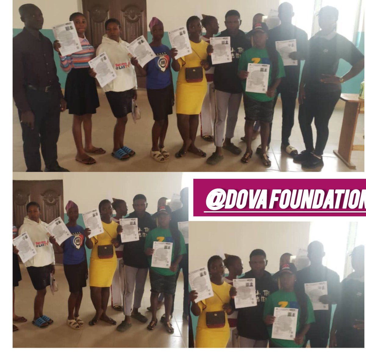 dova_foundation's tweet photo. Beneficiaries of our free JAMB scholarship forms

"Education remains the most potent tool for transforming and reshaping the world." 

#FreeJAMB #ScholarshipOpportunity  #Dovafoundation https://t.co/zJHiCLiZE1