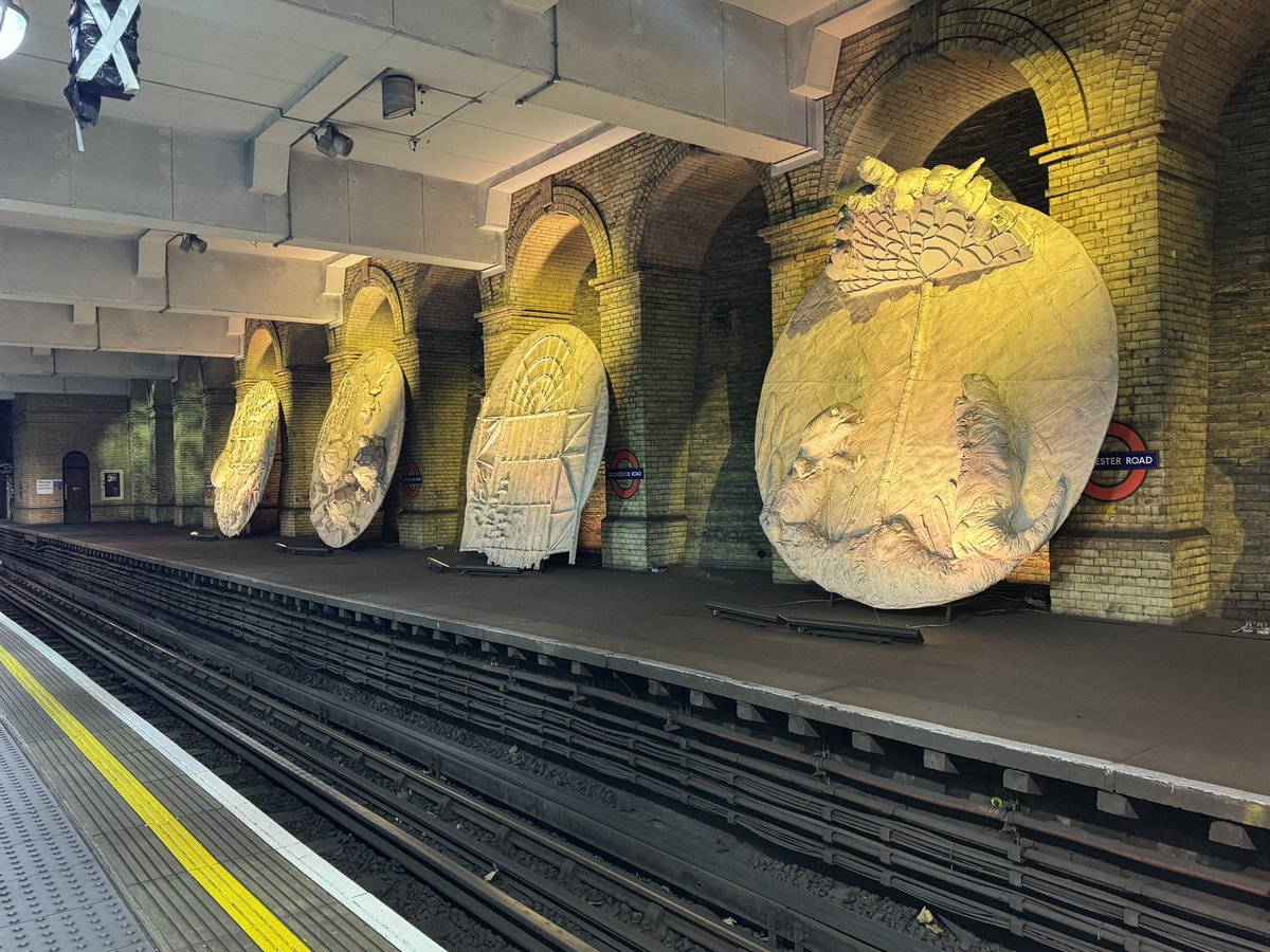 Gloucester Road tube station have some interesting visitors! <a href="/TfL/">TfL</a> <a href="/londonunder/">thelondonunderground</a> #wasntexpectingthat