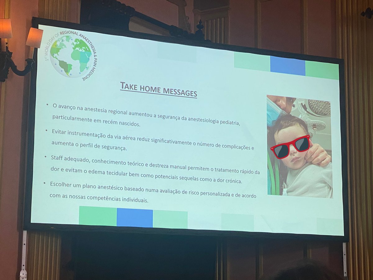 Dr. Joana Marques speaking about regional anaesthesia in the paediatric setting and sedation for this particular population; the beautiful and accessible of neuraxial anatomy in the newborn and KETODEX as sedation option with few lateral effects if any when used right #WDRAPM