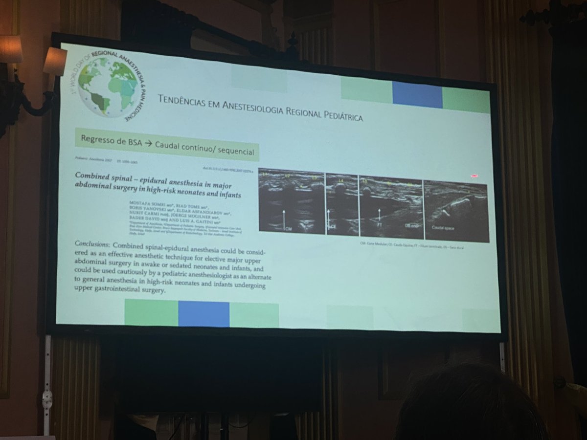 _anapatriciaper's tweet photo. Dr. Joana Marques speaking about regional anaesthesia in the paediatric setting and sedation for this particular population; the beautiful and accessible of neuraxial anatomy in the newborn and KETODEX as sedation option with few lateral effects if any when used right #WDRAPM https://t.co/9639Zs4zFo