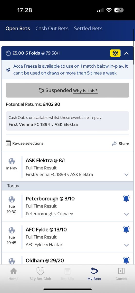 Robbie_t1231's tweet photo. @SkyBet Done it to me other day!! Now Real Madrid has no live feed come off it @SkyBet https://t.co/dOtJoQHulY