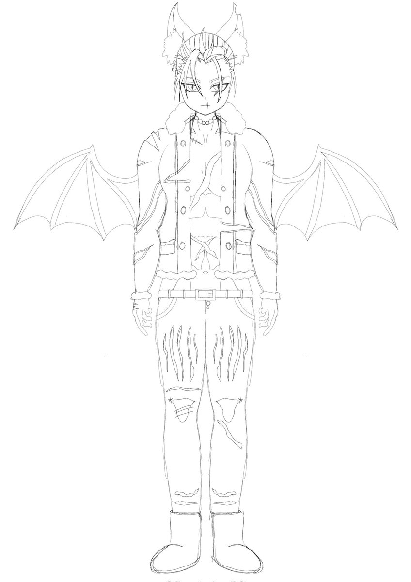 So ihr lieben. Ich wollte euch einfach mal die Skizze für mein neues Model welches die allerbeste VTubeMama @Annikittycat für mich gemacht hat zeigen. Ich liebe es so sehr und ich bin wirklich glücklich sie meine VTube Mama nennen zu dürfen ❤️