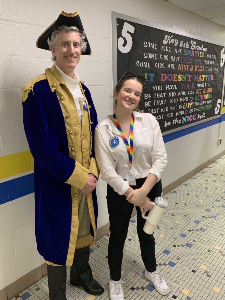 Saw George Washington at Mt. Harmony Elementary for National Mall Night!!