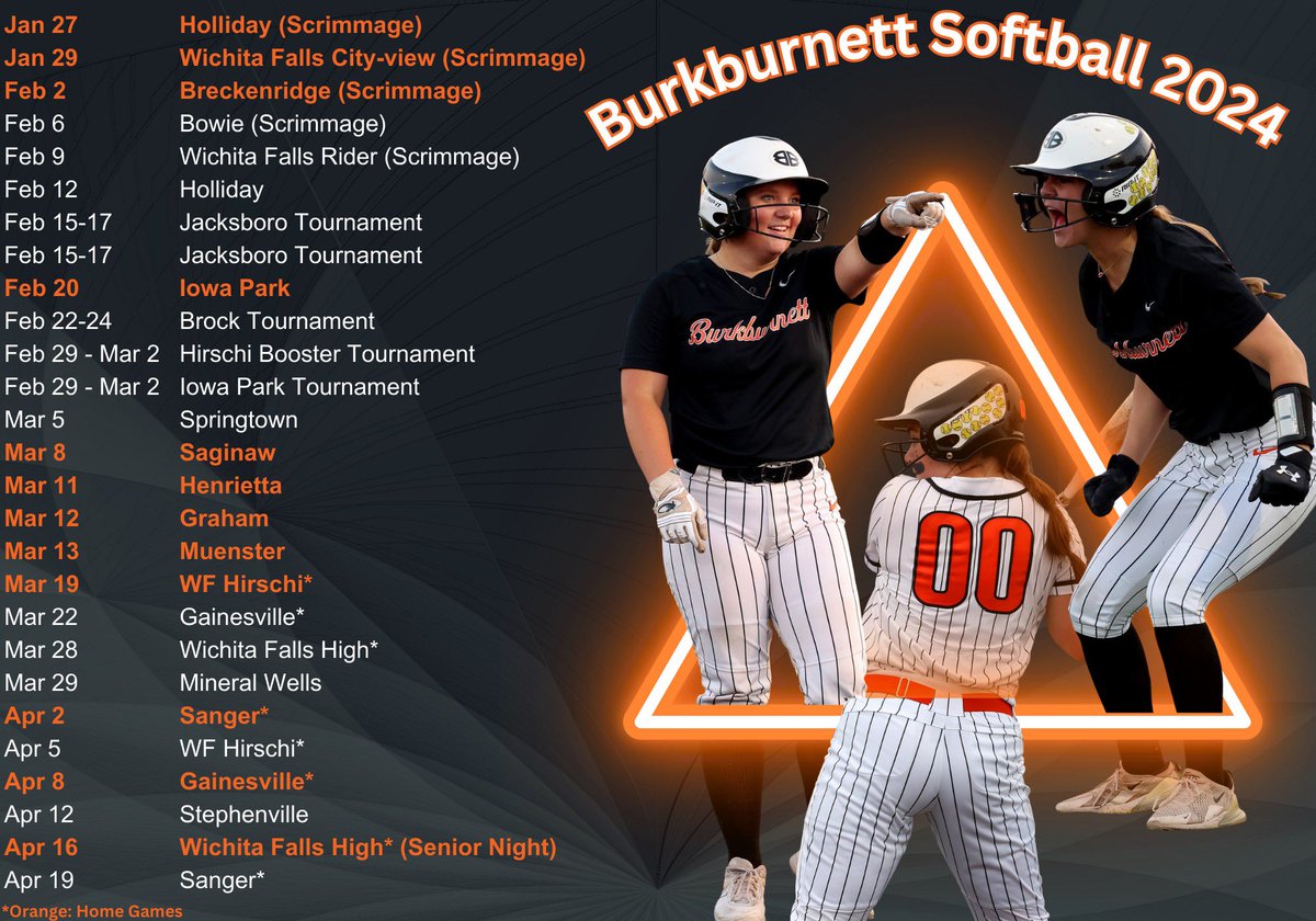 SCRIMMAGE DAY! 🥎
Time to kick off the year with the first scrimmage.

🆚 Holliday
🕦11
📍D-Bat field
Wichita Falls

#Letsgoooo