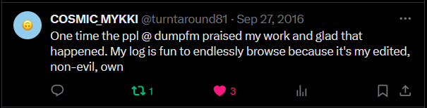 stageyb's tweet photo. @max_labor his dump style felt futuristic to me. I like him seeing his dump logs as a reflection of himself (wish they were still around). RIP seamonkey https://t.co/nS20K8uPsa