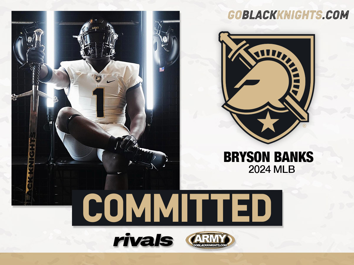 goblackknights's tweet image. 🚨GBK #ArmyFootball Commitment Alert🚨      

Solid pick-up for the 2024 recruiting class, as Bryson Banks is now a Black Knight

@Rivals @GoBlackKnights #GoArmy                                      

Update &amp;amp; Highlights: bit.ly/3uaTRcs
