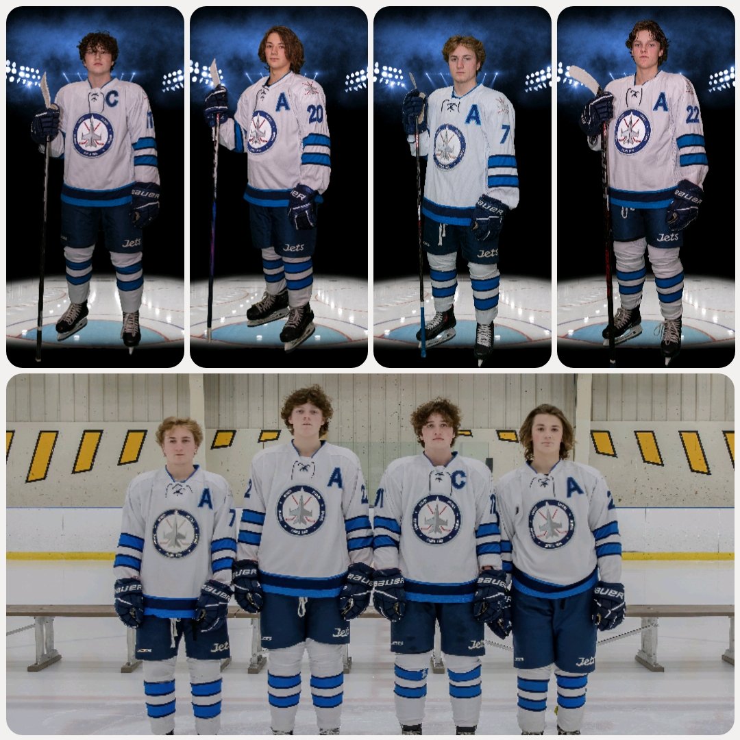 It's Senior Night!  Congrats to our seniors:
#11 Jack Culliton, Averill Park
#20 Matt Kardash, Columbia HS
#7 Colin Wilson, Shaker HS
#22 Joey Shanahan, Shaker HS

This afternoon, the CD Jets take on Albany Academy at ACHF at 4:15.  #LetsGoJets ✈️🏒