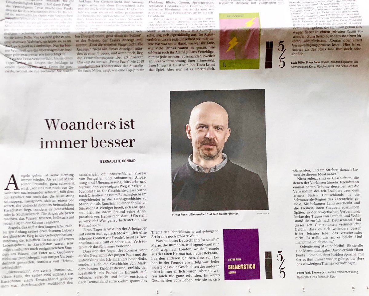 verbrecherei's tweet photo. Ha! Heute ist Bernadette Conrad voll des Lobes für den Roman „Bienenstich" von @Viktor_Funk.
Zum Roman: https://t.co/yueXIpmqsj
#verbrecherei #verbrecherverlag #verbrechrradvent #bienenstich #viktorfunk https://t.co/8dhqhr2xzR