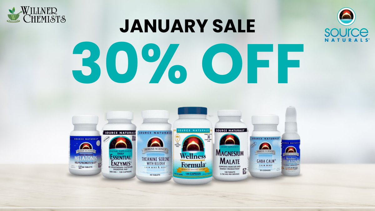 Stay healthy and energized with Source Natural's high-quality supplements. And with 30% off, you can stock up on all your favorites and save big!

Shop now for a healthier you! 🛒 
📍 100 Park Ave, New York, NY 10017

#Sourcenatural #WillnerChemists #HealthDestination