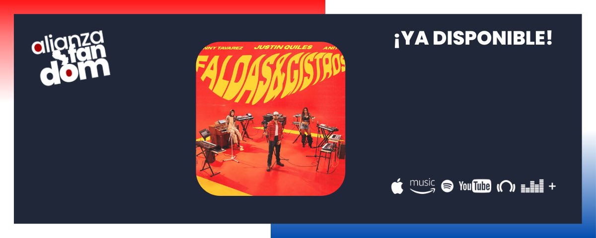 AFandomsPy's tweet photo. 🆕| Ya está disponible la nueva canción ‘Faldas y Gistros’ de @JustinQuiles, @Anitta y @LennyTavarez en todas las plataformas digitales de música.

¡Escúchalo ahora! https://t.co/3fjbRxWdr4
