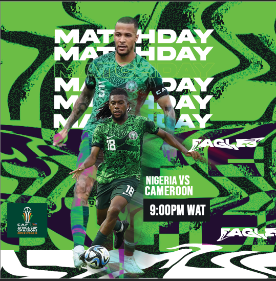Matchday Graphics...

 #NGRCMR  #NigeriaVsCameroon #Design #graphicdesigner #MatchDay