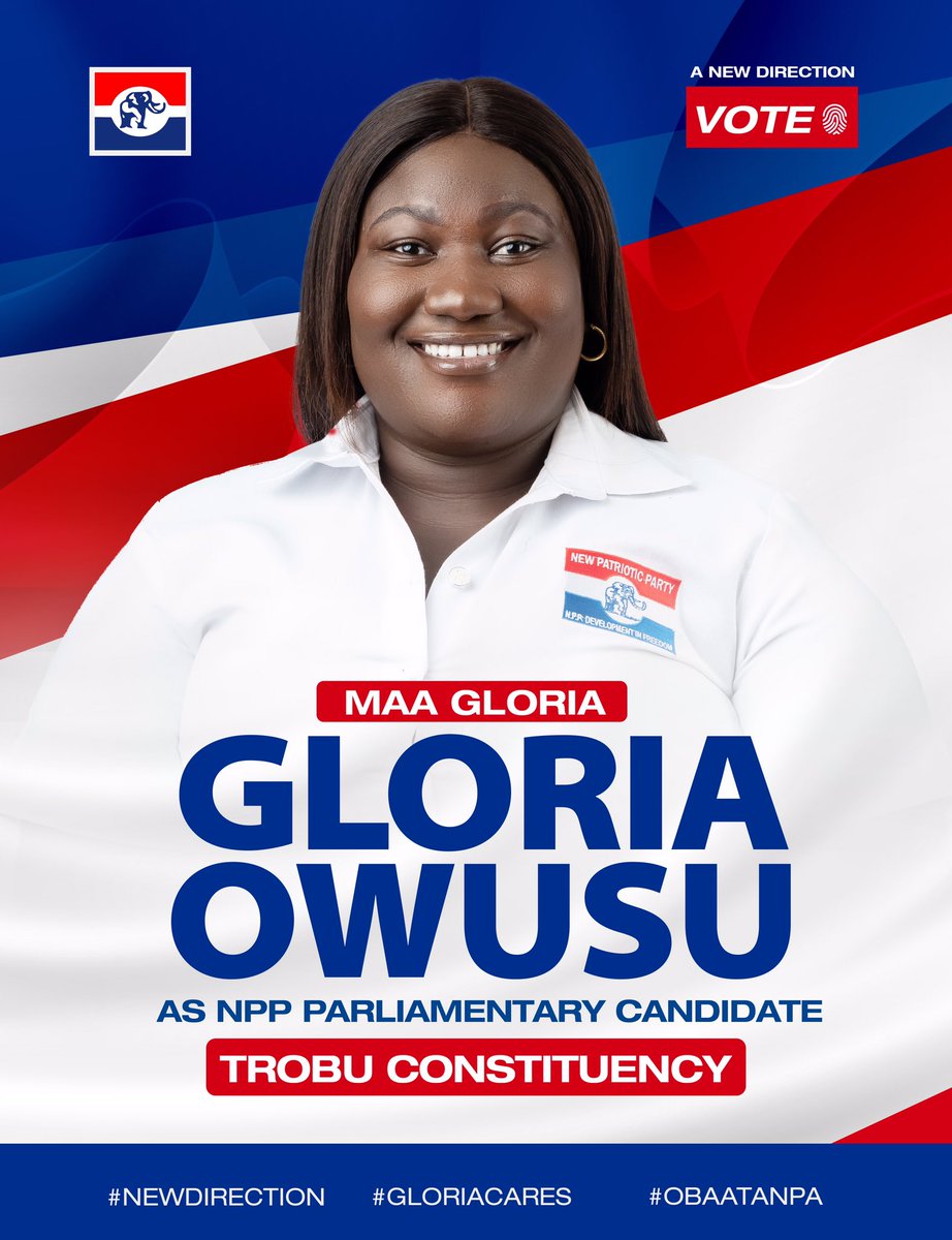 Gloria Owusu wins over incumbent MP, Moses Anim in Trobu Constituency.

TOTAL VOTE CAST

Gloria Owusu: 698

Moses Anim : 641

#NPPDecides