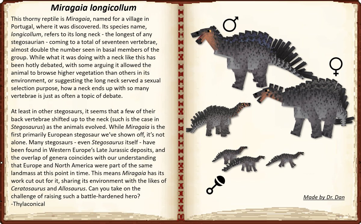 FossilsRevival's tweet image. #MinecraftModding #Blockbench #Minecraft #Dinosaurs #Paleontology 

TWO IN ONE!!!
Miragaia &amp;amp; Citipati!