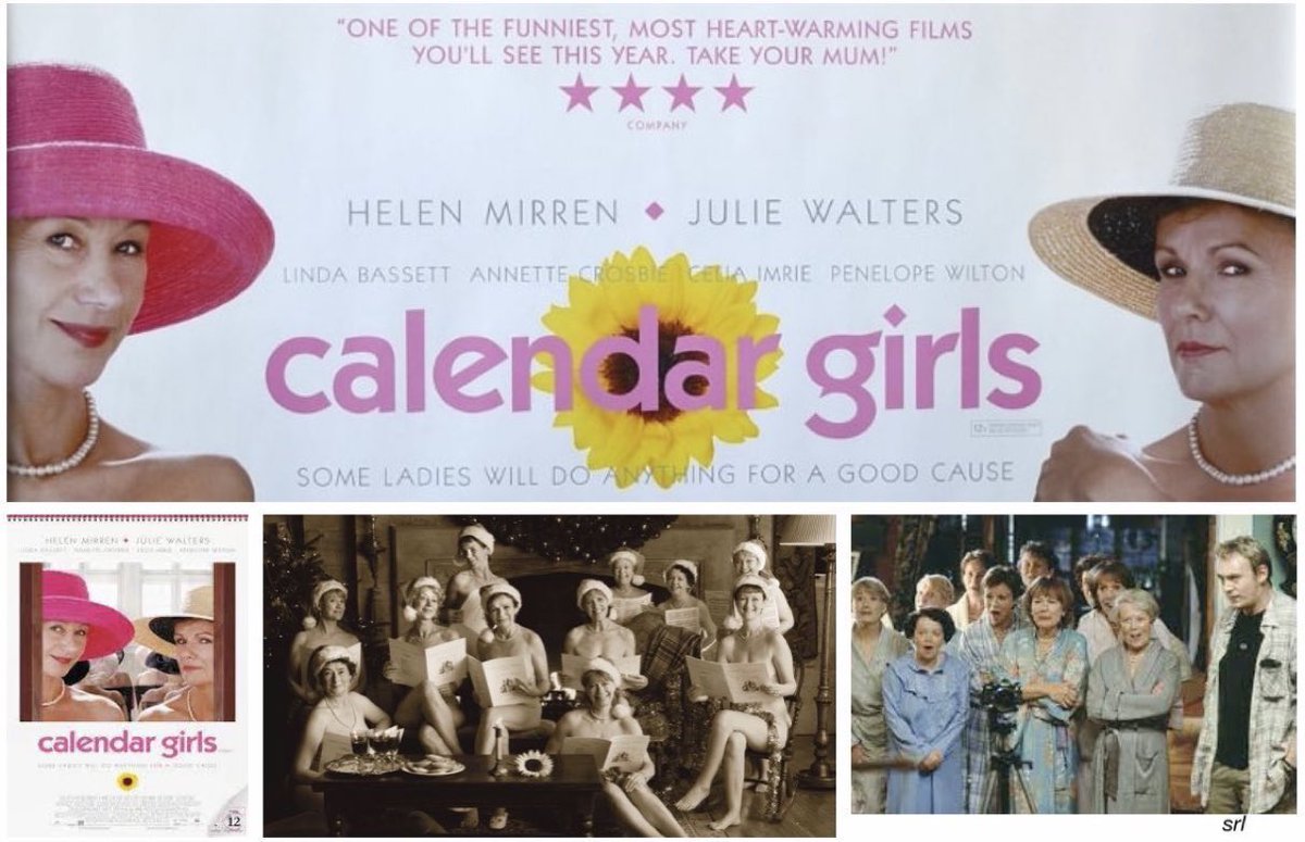 SaveRedlandLibr's tweet photo. 4:15pm TODAY on @channel5_tv 

The 2003 #Comedy film🎥 “Calendar Girls” directed by #NigelCole from a screenplay by Tim Firth &amp; Juliette Towhidi

🌟#HelenMirren #JulieWalters #LindaBassett #AnnetteCrosbie #CeliaImrie #PenelopeWilton #GeraldineJames https://t.co/RA45PFKj0K