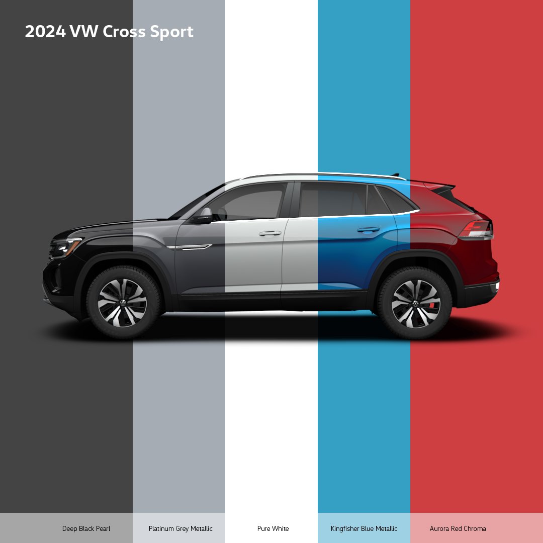 We’ve taken care of the 4MOTION All-Wheel Drive, a new turbocharged engine, sport-inspired styling, and up to 2,197 liters of cargo space – now you get to choose the colour. Build your 2024 #VWCrossSport #SUVW at bit.ly/3OfIyqc