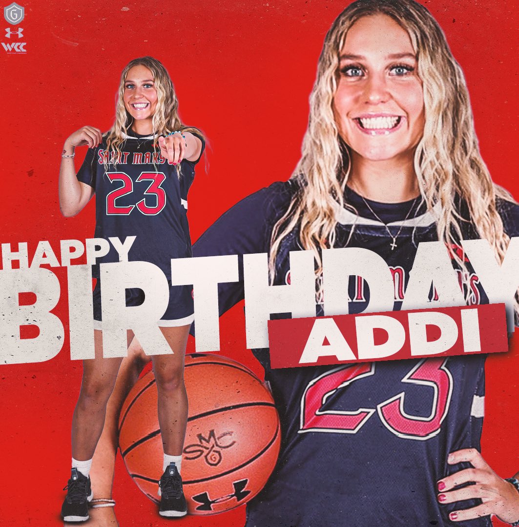 Happy Birthday <a href="/addi_wedin/">addison mae</a> _ We are honored you are a part of the <a href="/GaelsWBB/">Saint Mary's Women's Basketball</a> Family!!! #gaelsrise #gaelfamily