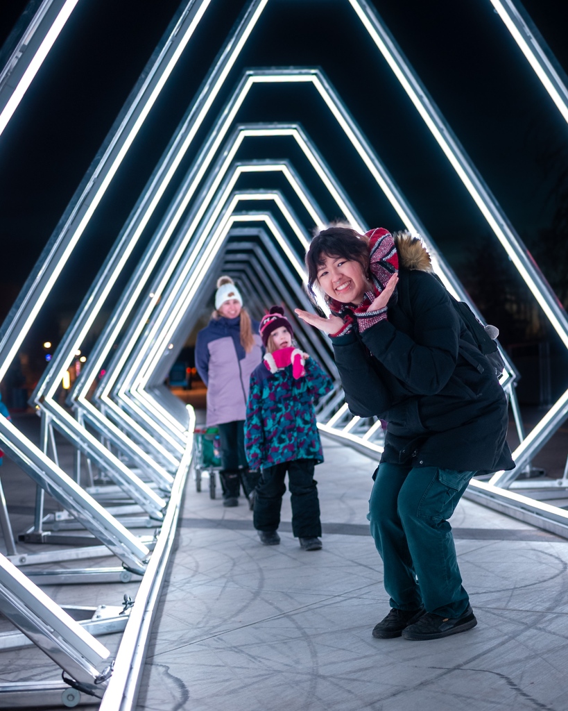 Capstone is beaming all year long with exciting events bolstered by a brilliant community 💡 Thanks for bringing your radiant energy to brighten Winter Nights! 🔋⁠
⁠
📸 <a href="/bigartworks/">BigArt</a> "The Tunnel" lights up Riverwalk in Capstone • Dec. '23.⁠