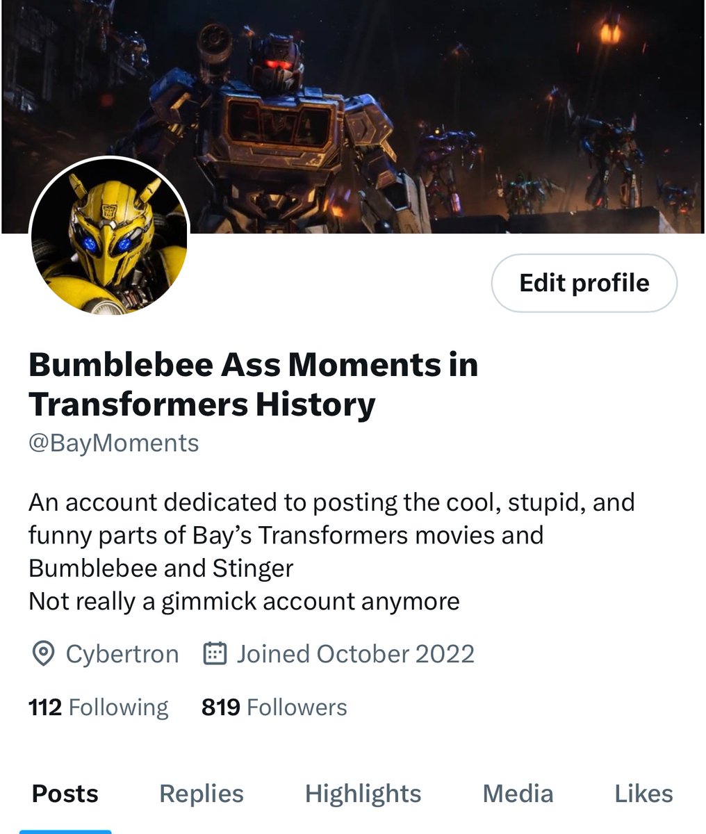 Bumblebee Ass Moments in Transformers History (@BayMoments) / Posts / X