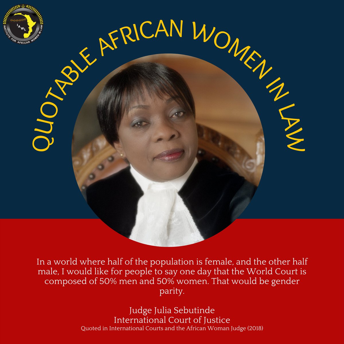 Neo-Colonial Judge #JuliaSebutinde is a prime example of why we shouldn't celebrate "firsts" until we see the track record.  Just being African and women doesn't constitute a win unless they are also anti-imperialist and anti-colonial.