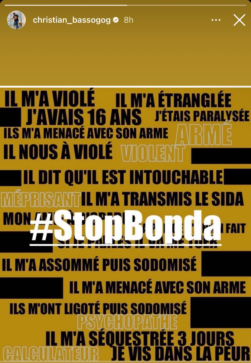 🔴 Christian Bassogog sur Instagram : « #StopBopda » ✊🏿🇨🇲
