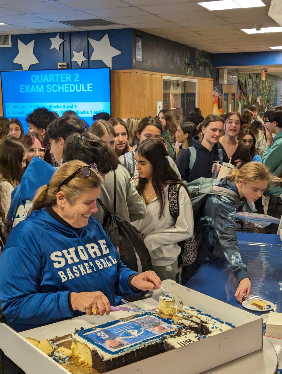 Yesterday, Catherine, 1st sem exchange s from Luxembourg <a href="/ShoreRegional/">Shore Regional</a> presented her #globalgab on her life in 🇱🇺. After, we had a goodbye reception with cake &amp; #srhsgoesglobal swag gifts 4 Catherine &amp; Lorenzo. We will miss them both very much! #onceabluedevilalwaysabluedevil