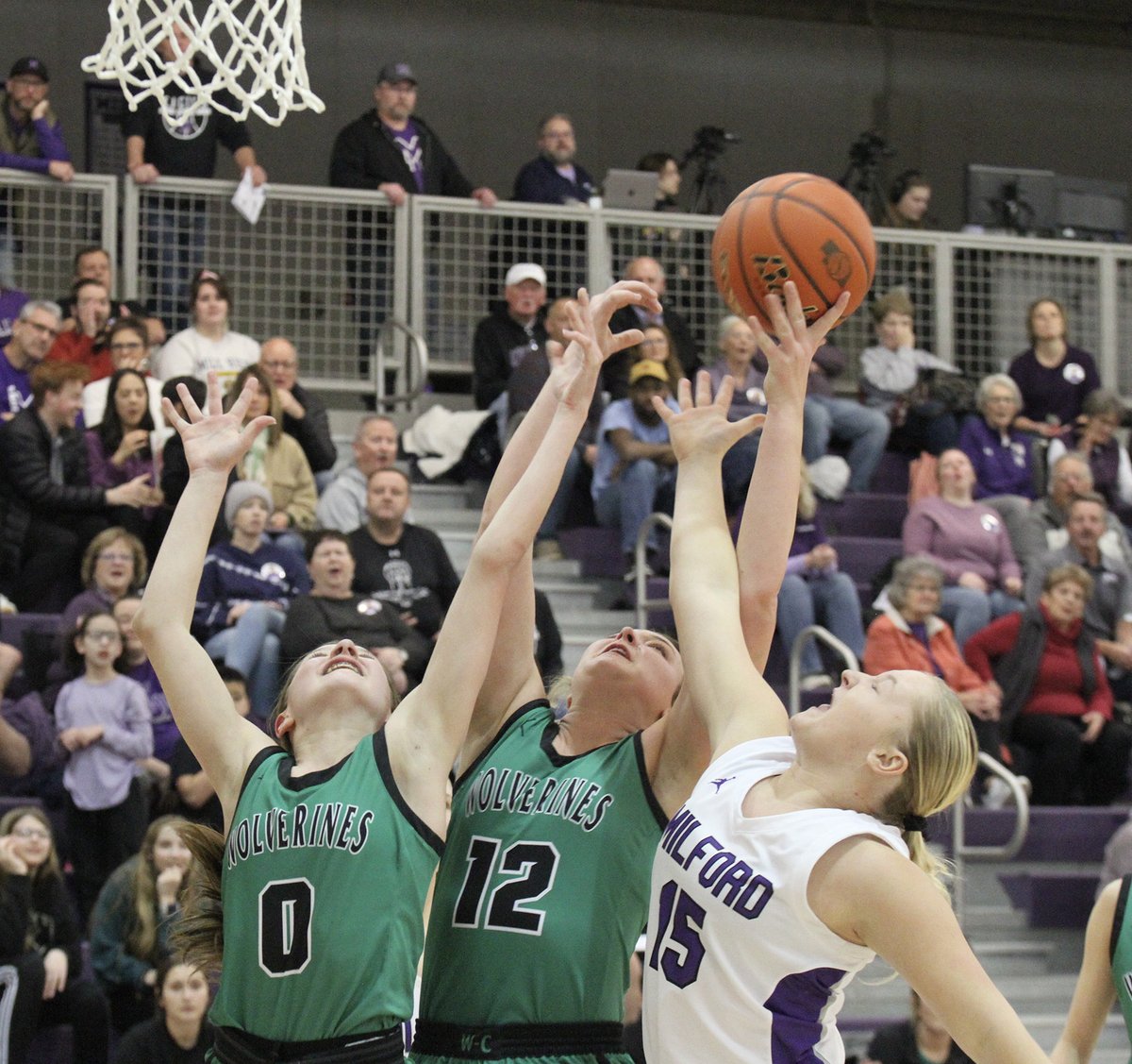 Stephanie Croston (@scistephanie) on Twitter photo GBB: Haleah Schuerman (0) and Kelsey Kotas (12) of <a href="/wcpawpride/">Wolverine Pride</a> battle Milford's Karlee Kuklis for a rebound Jan 26. #wcpawpride #battlefortheball GBB: Haleah Schuerman (0) and Kelsey Kotas (12) of <a href="/wcpawpride/">Wolverine Pride</a> battle Milford's Karlee Kuklis for a rebound Jan 26. #wcpawpride #battlefortheball