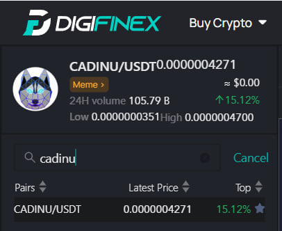 CADINUDAO's tweet photo. Trade #CADINUToken 💎safely at @DigiFinex.

https://t.co/AHtwKRh9I3 https://t.co/JQSEl8lOSb