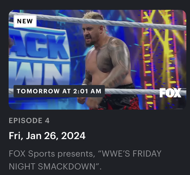 freakette_'s tweet photo. @hulu cmon man I need to be able to catch up before the rumble https://t.co/QR0vG8GVBL