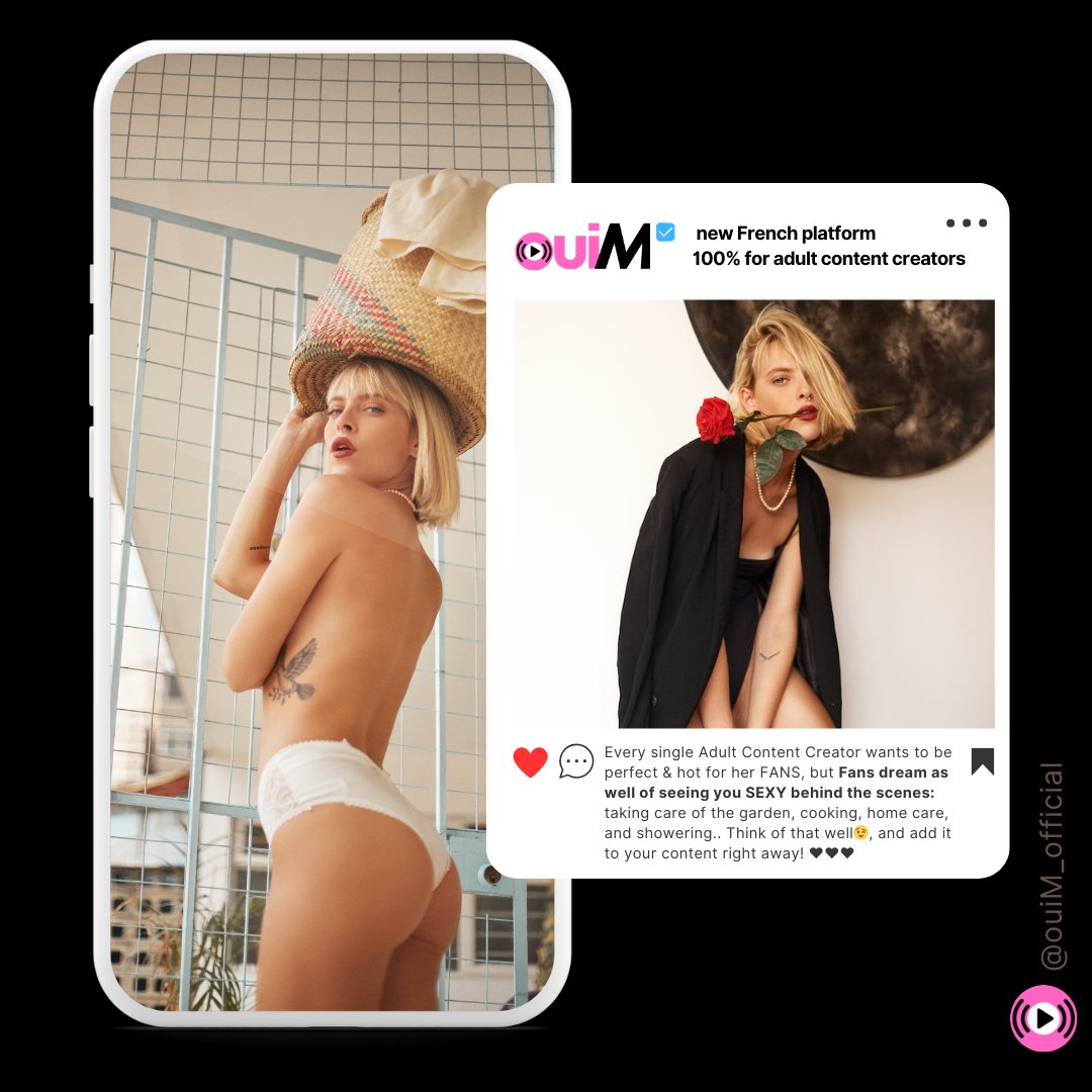 ouiM_official's tweet photo. Have you ever thought, that Fans don’t want you perfect all the time? They dream of seeing more than just your bed:) Think of that well😉, and add sexy YOU in home care scene or gardening to your content right away! ❤️❤️❤️
#WeekTip #AdultContentCreators
#ouiM #ouiM_official https://t.co/szGS1tv15g