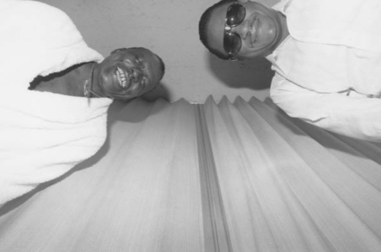 RealMcCoyTyner's tweet photo. McCoy and Elvin Jones backstage at Yubin Chokin Hall in Tokyo, Japan 1988.📸 - K. Abe https://t.co/xeRsZXfShC