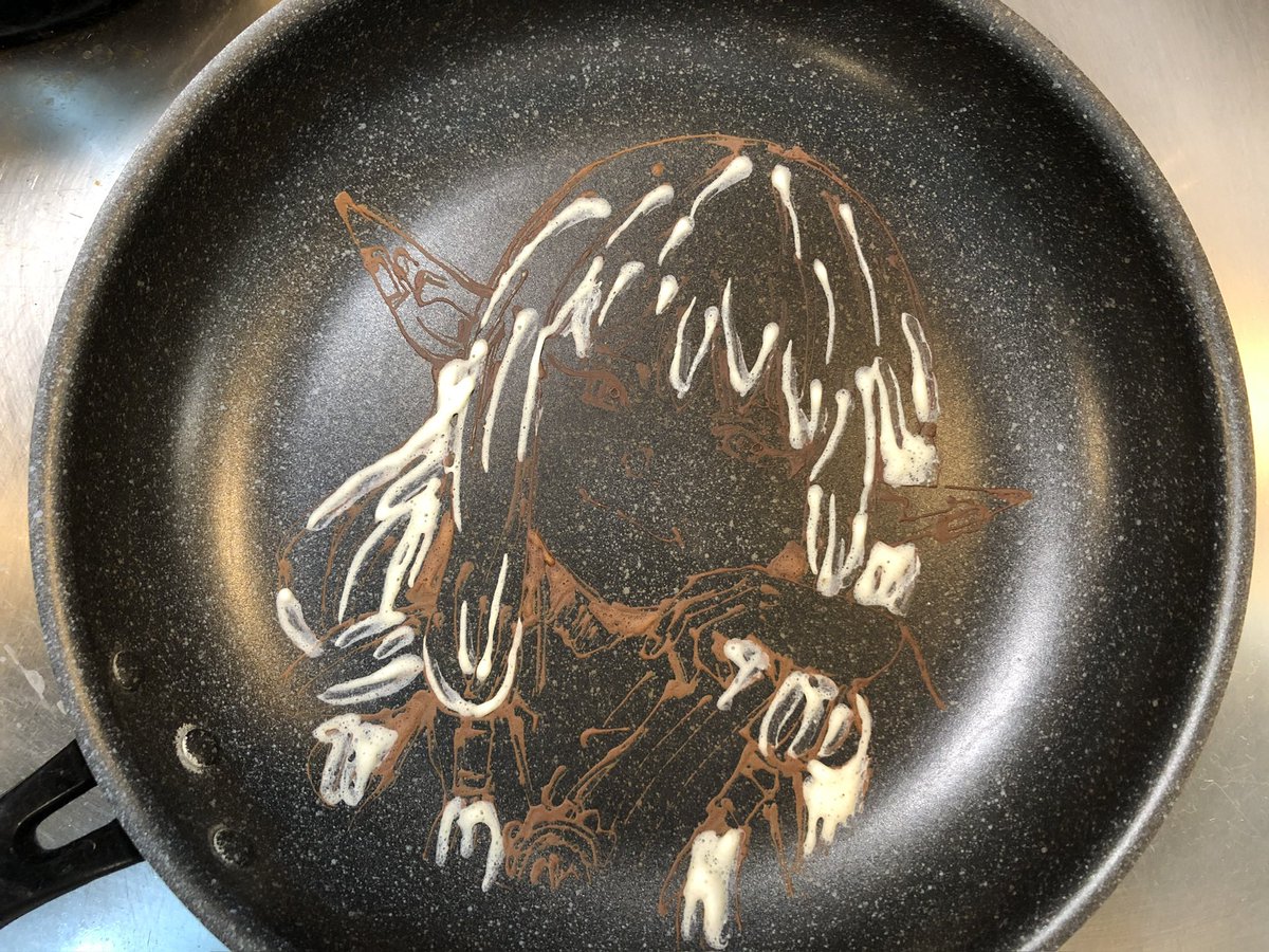 LaRicetta99's tweet image. 本日のパンケーキアート ゼーリエ (声優さん誰？) #pancakeart #frieren