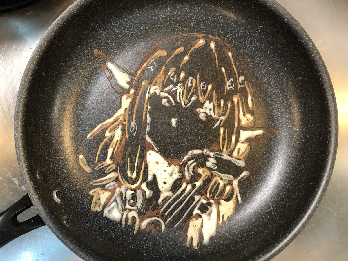 LaRicetta99's tweet image. 本日のパンケーキアート ゼーリエ (声優さん誰？) #pancakeart #frieren