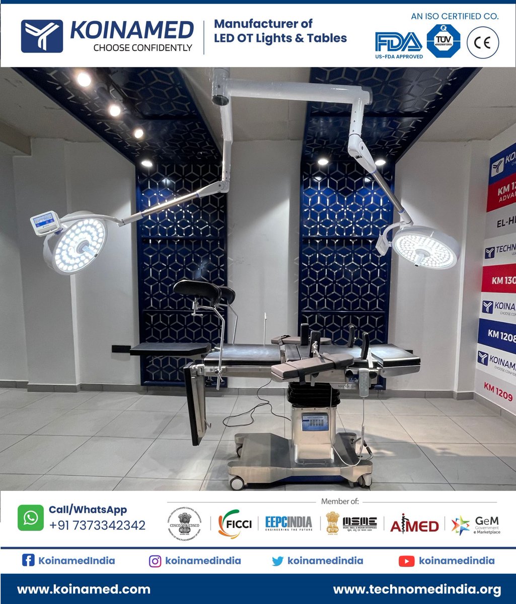 koinamedindia's tweet photo. Here is our innovative Matrix Advance electric #surgicalOTtable with manual override infused with latest technology.  Over 5000 Matrix Advance #OTtable models have been installed in hospitals worldwide. View details at https://t.co/jCrxhAY08E. https://t.co/rVnfxsfRj9