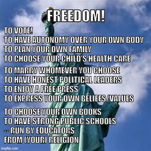 VivianCreekmore's tweet photo. @ericasmombubbe3 @RepJeffries It's all about #Freedom. The #RepublicanParty is deeply anti-freedom & liberty. Anti-democracy.
#VoteBlue4Freedom
#DemVoice1
They're coming for NO-FAULT DIVORCE? YES they are. https://t.co/IrwWsCZZWW