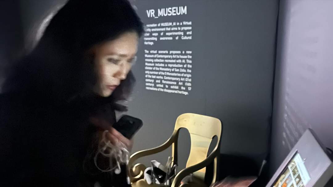 Happy to have had a bit of Palencia's history and its Museum in Palm Beach Art Fair. 
#MUSEOIA DIVERSEartPB curated by @marisacaichiolo.
AI used to recreate lost works of art of Palencia Museum
Project supported by <a href="/iccgob/">Centro de Coordinación de Industrias Culturales</a>