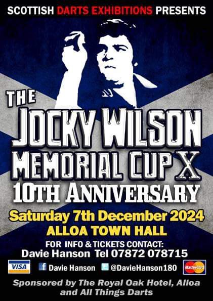 The Jocky Wilson Memorial Cup X Saturday Dec 7th 10th Anniversary Christmas Special Tickets Available Soon 🎯