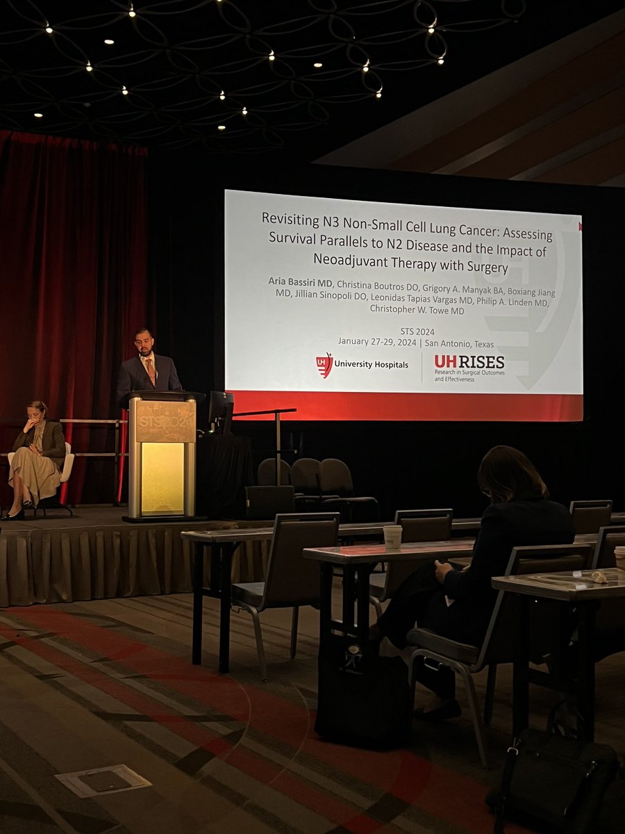 UH Surgery Residents (@uhsurgeryres) on Twitter photo Research resident <a href="/AriaBassiri/">Aria Bassiri</a> challenging present dogma surrounding cN3 NSCLC ! Aria presented a controversial topic tactfully and is handling questions like a champ! Way to go Aria! #STS2024 Research resident <a href="/AriaBassiri/">Aria Bassiri</a> challenging present dogma surrounding cN3 NSCLC ! Aria presented a controversial topic tactfully and is handling questions like a champ! Way to go Aria! #STS2024