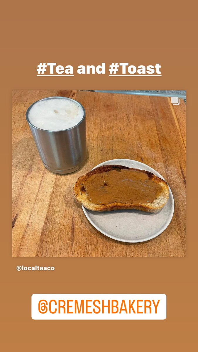 LocalTeaCo's tweet photo. Water &amp; Bread can easily become tea &amp; toast. 

In this case, a gorgeous rye from #Cremesh Coffee &amp; Bakery + a cuppa Lapsang Souchong. 

And a little almond butter + honey &amp; oat milk for my #tea

Thank you Pavel 

https://t.co/3TdrsnShoU

#Lapsang #Cuppa #LocalTea #TeaandToast https://t.co/IlNqjVd7tB