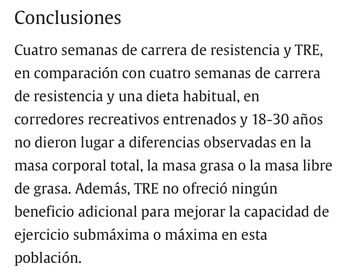 Se acaba de publicar el estudio número 3.628.293 que concluye lo mismo que todos los anteriores. Hacer ayuno intermitente + correr no produce mayores mejores que hacer una dieta sin ayuno + correr en cuanto a pérdida de grasa, masa muscular o rendimiento deportivo